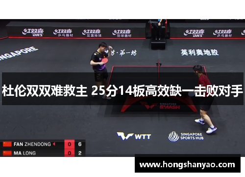 杜伦双双难救主 25分14板高效缺一击败对手